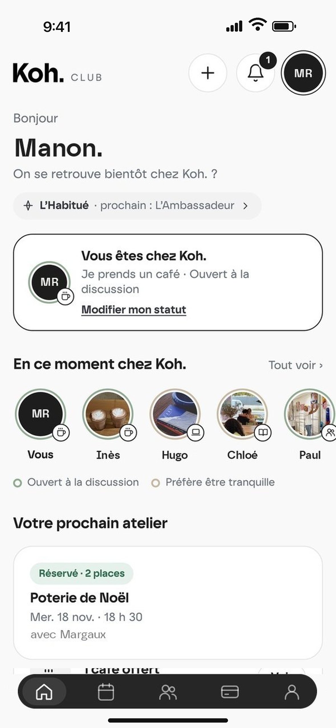 Le Club : l'application des clients