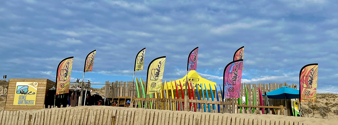 L'école de surf Naéco, plage sud de Messanges